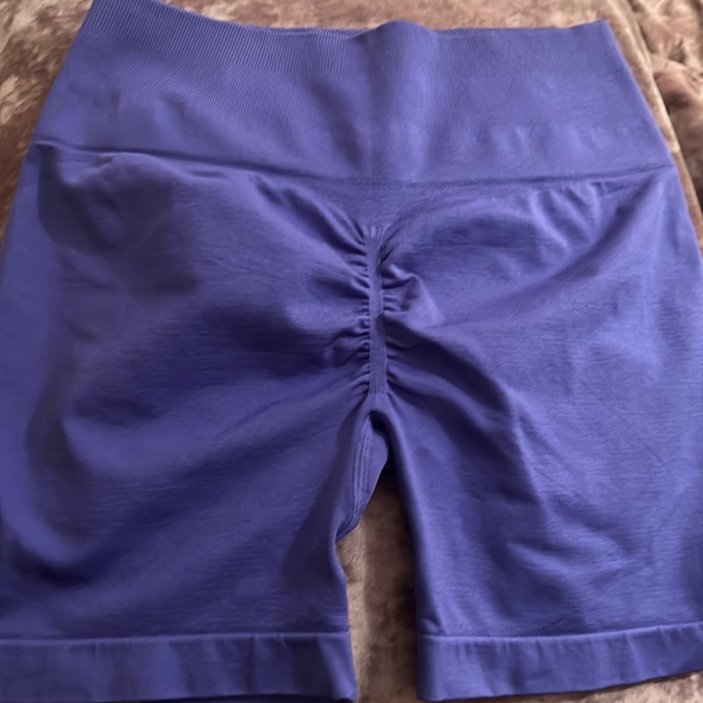 Blue Scrunch Butt Shorts